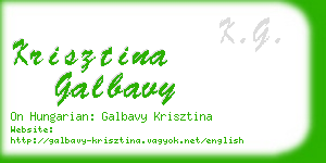 krisztina galbavy business card